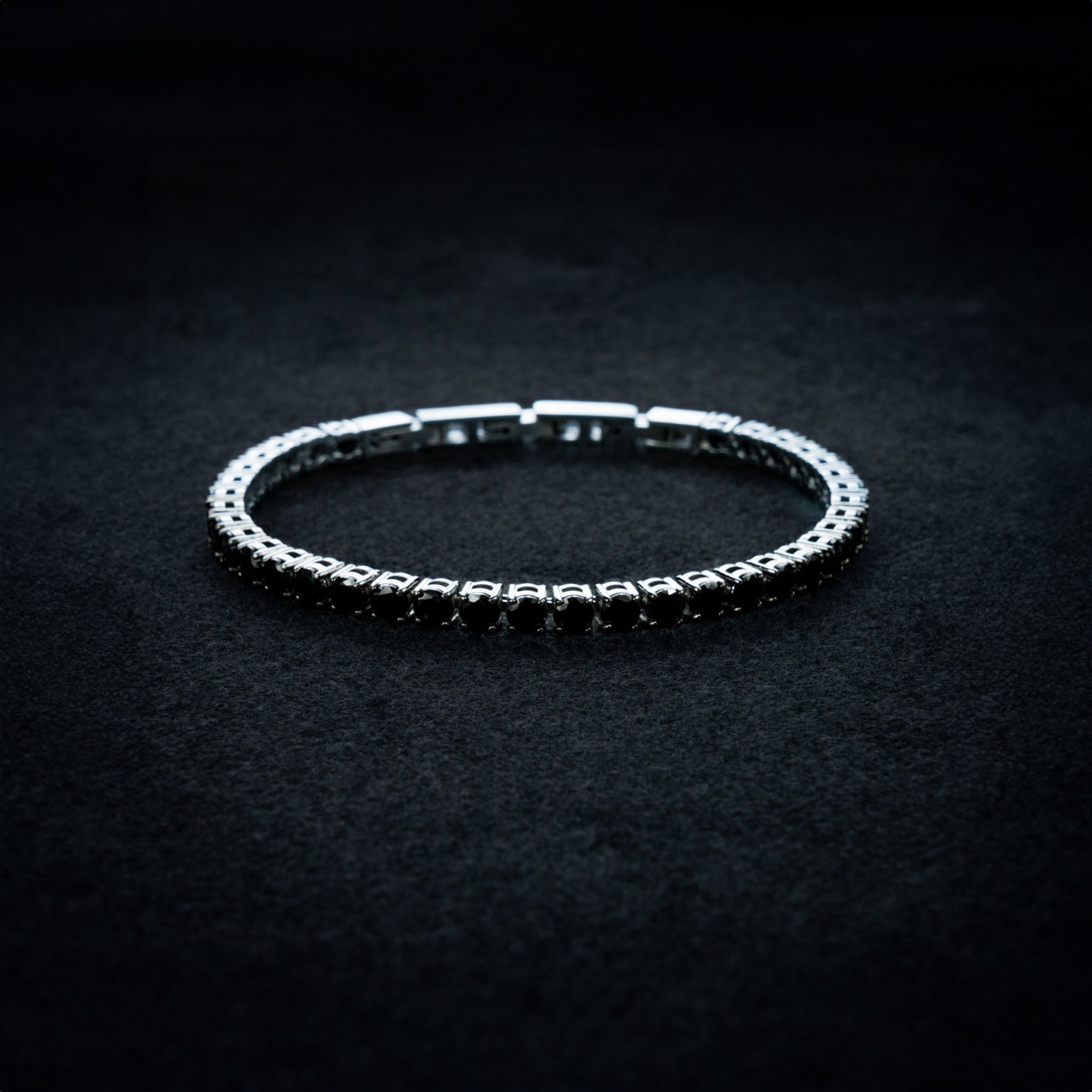 BLACK TENNIS BRACELET